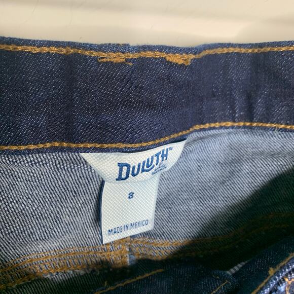 Duluth Trading Co Dark Denim Bermuda Shorts Sz 8 - Picture 5 of 5